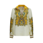Beige Linen Pattern Shirt