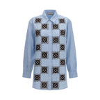 Blue Linen Pattern Shirt