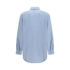 Blue Linen Pattern Shirt