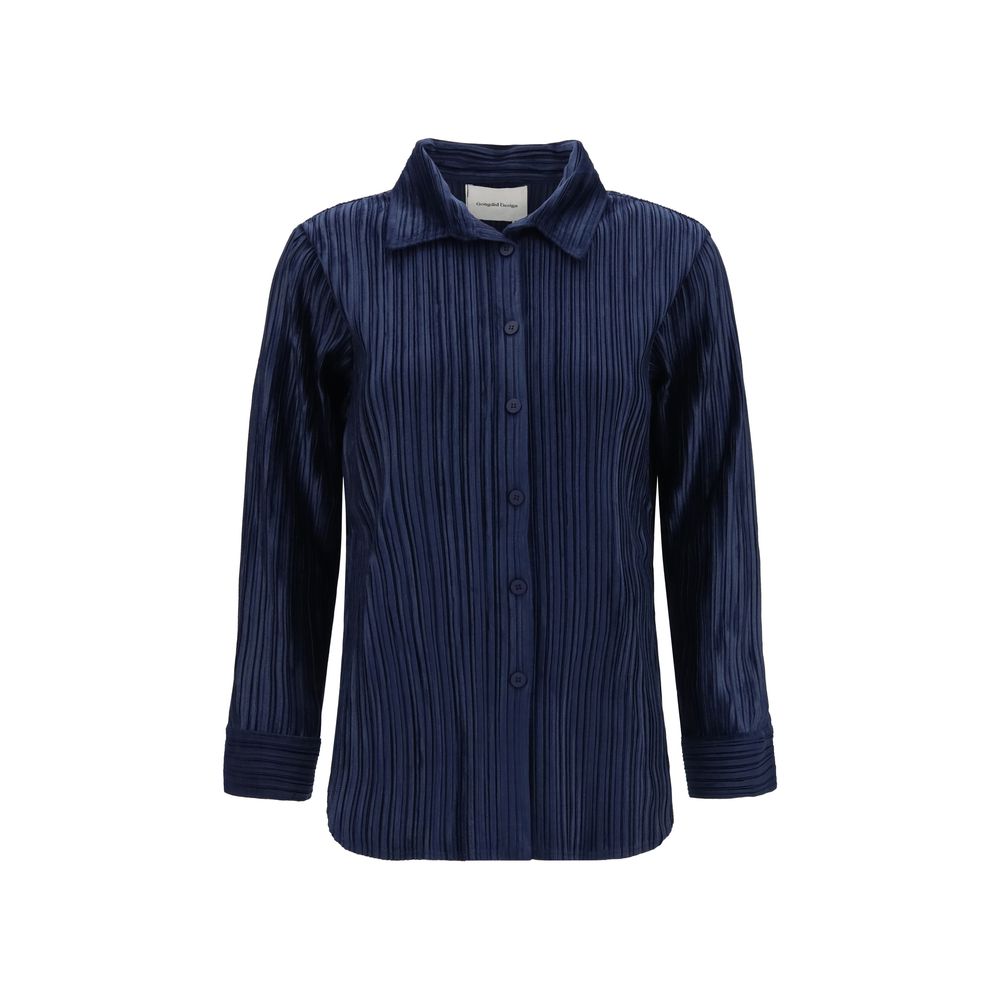 Blue Polyester Shirt