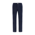Blue Cotton Chino Pants