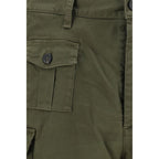 Bicolor Cotton Bermuda Shorts