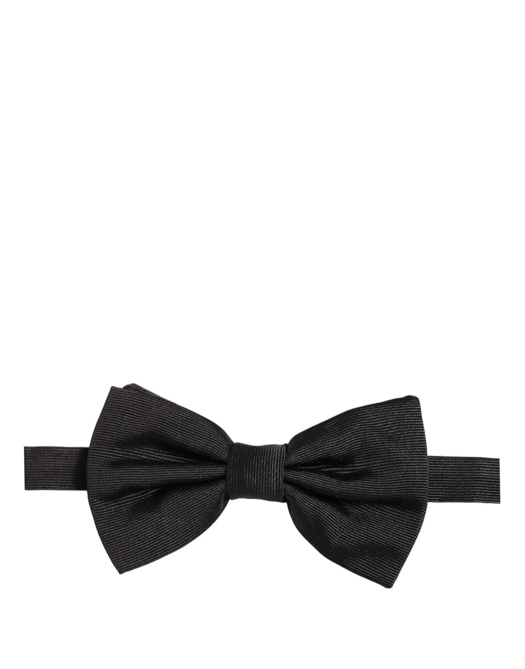 Men Black 100% Silk Adjustable Neck Papillon Bow Tie