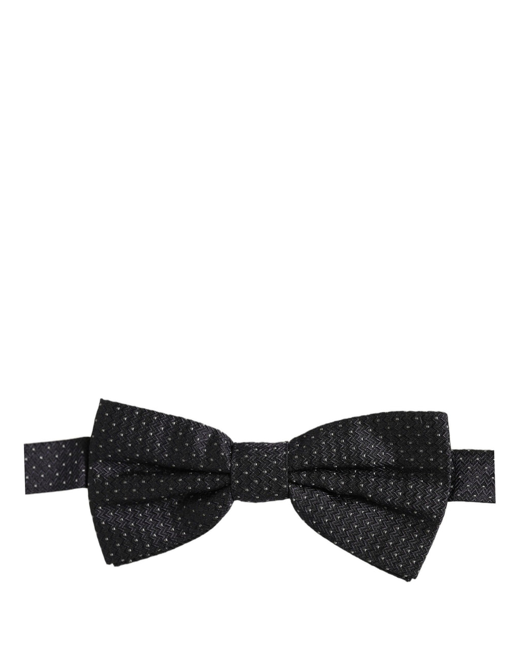Black White Polka Dot Adjustable Neck Papillon Bow Tie