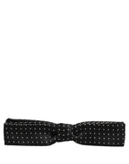 Black White Polka Dot Adjustable Neck Papillon Bow Tie