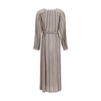 Multicolor Viscose Long Dress