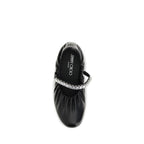Black Calf Leather Bos Taurus Ballet Flats