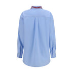 Blue Cotton Dress Shirt