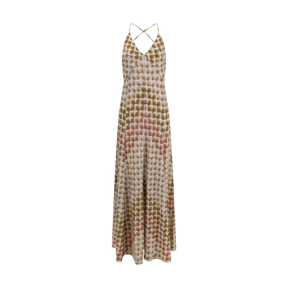Multicolor Viscose Long Dress