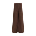 Brown Cotton Jeans Denim
