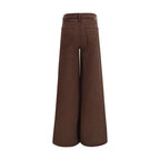 Brown Cotton Jeans Denim