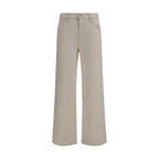 White Cotton Relaxed Fit Jeans