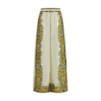 Beige Linen Casual Pants