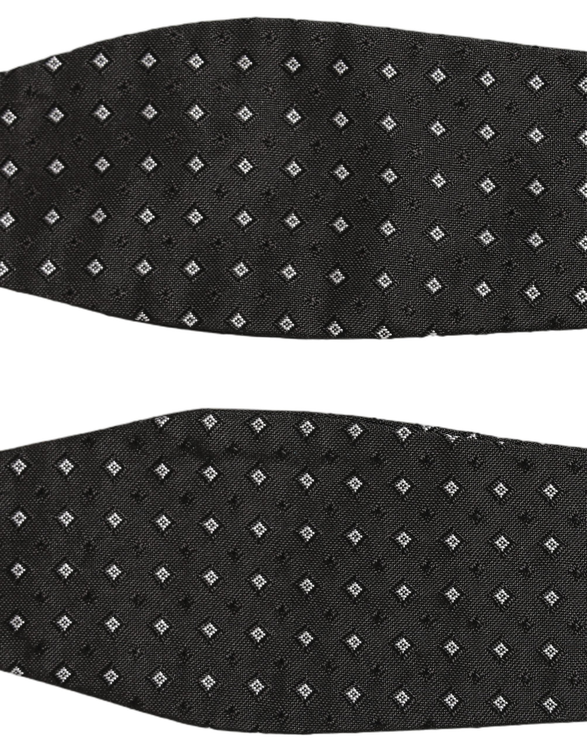 Black White Polka Dot Adjustable Neck Papillon Bow Tie