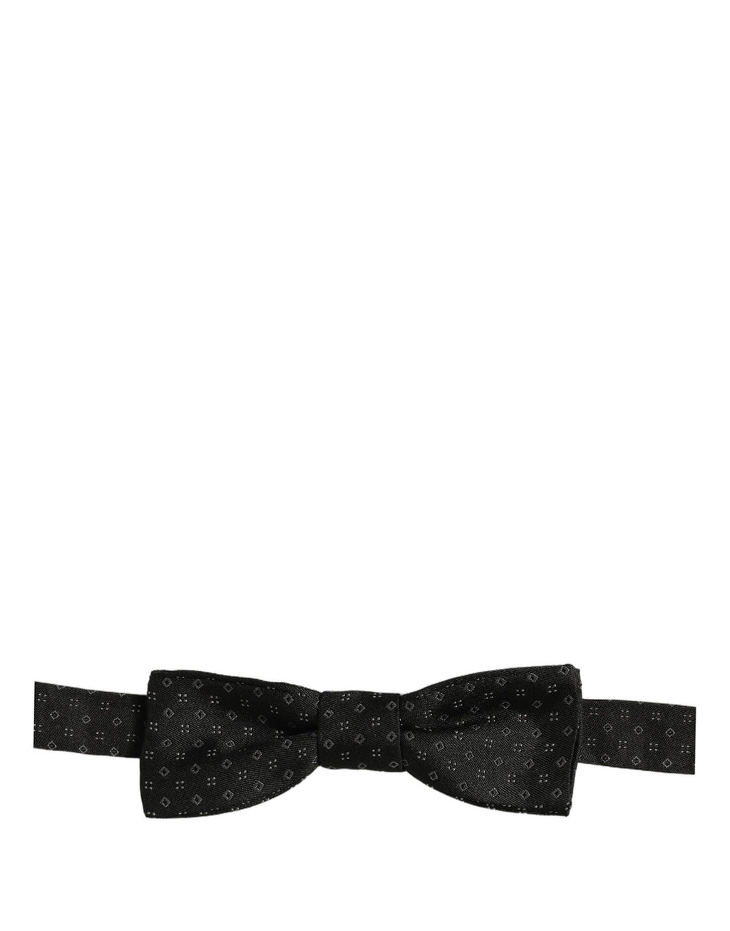 Black Diamond Pattern Adjustable Neck Papillon Bow Tie