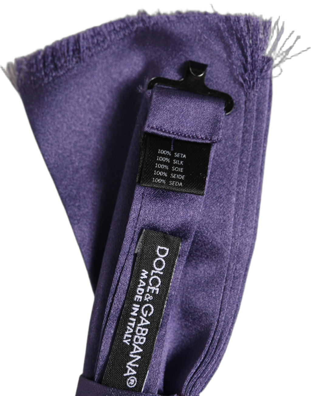 Men Purple 100% Silk Adjustable Neck Papillon Bow Tie