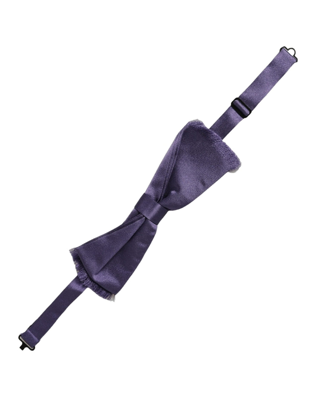 Men Purple 100% Silk Adjustable Neck Papillon Bow Tie