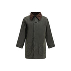 Bicolor Cotton Full-Length Jacket