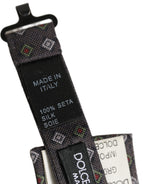 Men Dark Gray Geometric Adjustable Bow Tie