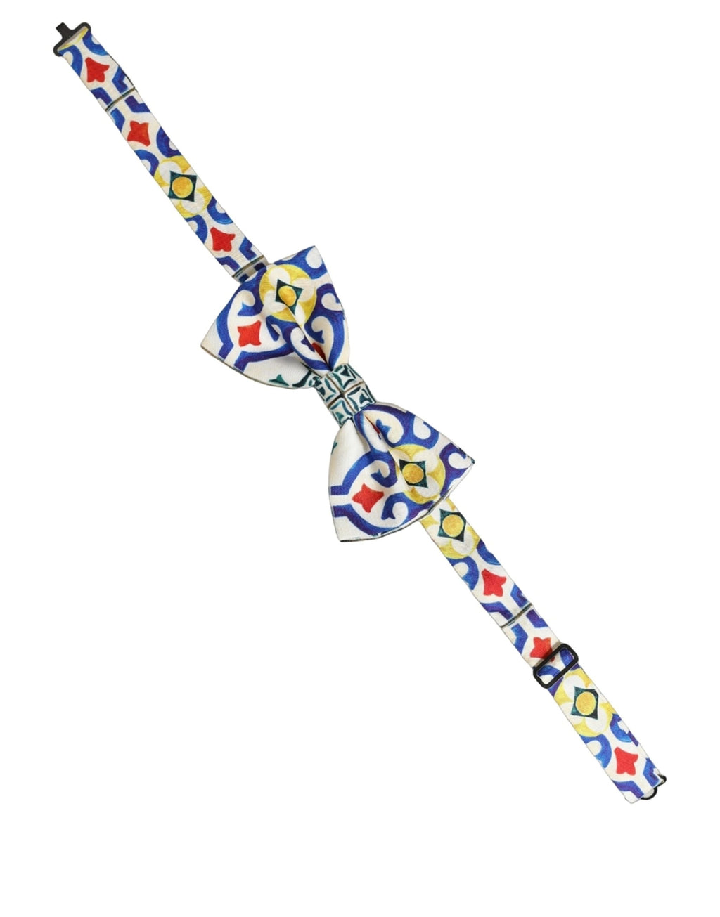 Men Multicolor Majolica Adjustable Neck Papillon Bow Tie