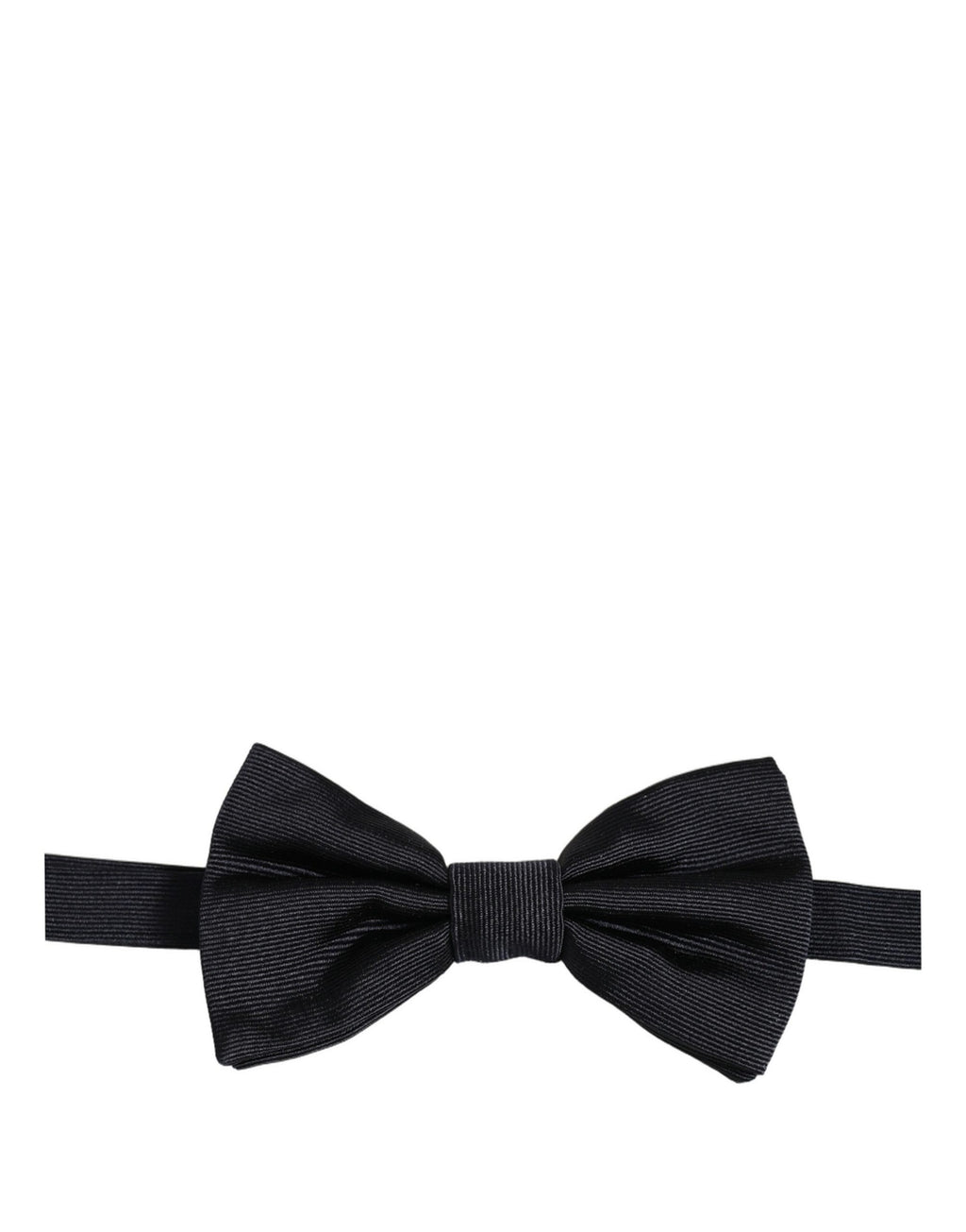 Men Black 100% Silk Adjustable Neck Papillon Bow Tie