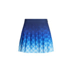 Blue Silk Mini Skirt