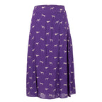 Purple Viscose Women Skirt