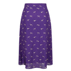 Purple Viscose Women Skirt