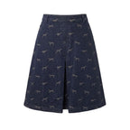 Blue Cotton Women Skirt