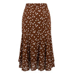 Brown Viscose Women Skirt