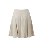 Beige Viscose Women Skirt