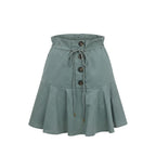 Green Cotton Women Skirt