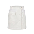 White Viscose Women Skirt