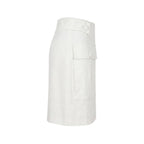 White Viscose Women Skirt