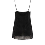 Black Polyester Women Tank