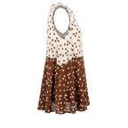 Brown Viscose Women Tank