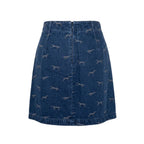 Blue Cotton Women Skirt