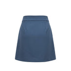 Blue Polyester Women Skirt