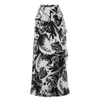 Black Polyester Women Skirt