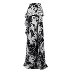 Black Polyester Women Skirt