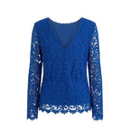 Blue Polyester Women Shirt