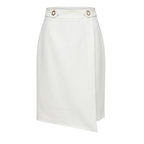 White Polyester Women Skirt