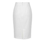 White Polyester Women Skirt