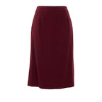 Red Acetate Women Skirt