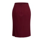 Red Acetate Women Skirt
