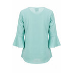 Light Blue Cotton Women Shirt