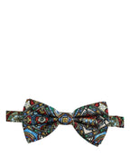 Men Multicolor Sicilian Adjustable Neck Papillon Bow Tie