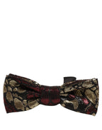 Multicolor Floral Jacquard Adjustable Neck Papillon Bow Tie