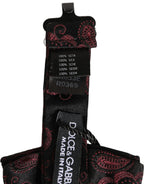 Burgundy Paisley Silk Adjustable Neck Papillon Bow Tie