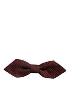 Men Red Silk Fantasy Adjustable Neck Papillon Bow Tie